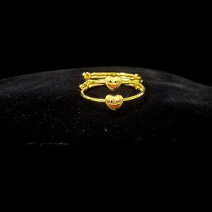 hearty happy gold bangle