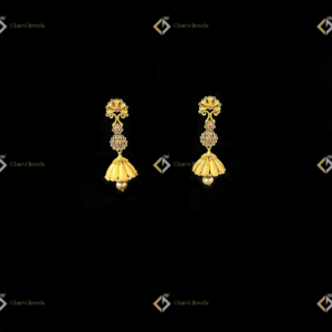 Floral Pearl Drop Earring - Luxury bridal jewellery store Coimbatore (RS Puram)