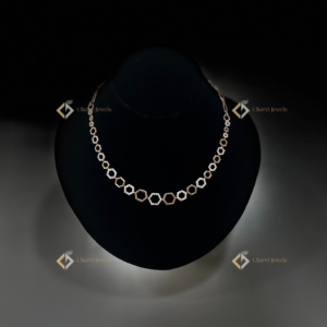 Geometric Honeycomb Gold Necklace - Top-rated gold jewellery showroom near me in RS Puram