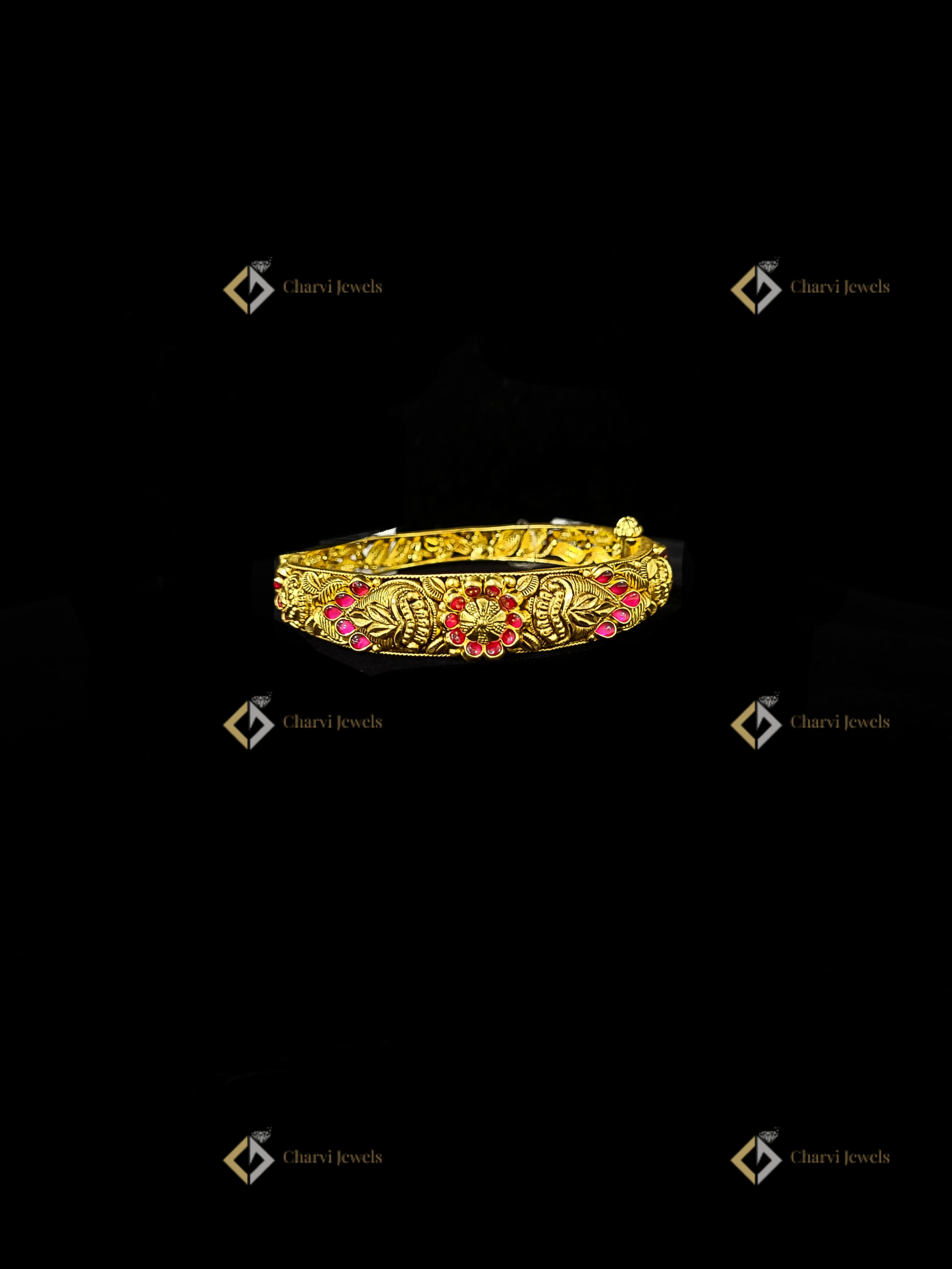 Golden Blossom Ruby Ring - Where to buy unique diamond wedding sets near me