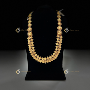 Lakshmi Swan Coin Gold Necklace - Modern temple jewellery designs for millennial brides in Coimbatore