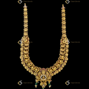 Temple Coin Peacock Gold Haram - Modern bridal jewellery stores near me in RS Puram