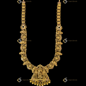 Temple Heritage Ruby Gold Haram - Best place for custom wedding jewellery near me in Coimbatore