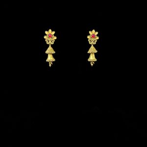 the hemapushpa dwivarna jhumkas