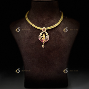 Dancer Deity Ruby Gold Necklace - Where to buy unique diamond wedding sets near me