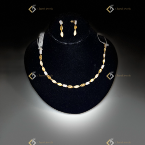 Delicate Diamond Spiral Necklace with Earrings - Bridal jewellery consultation near me in RS Puram Coimbatore