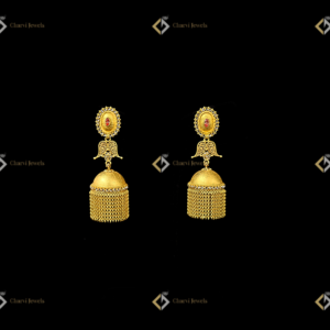 Filigree Dome Gold Jhumka earrings - Best wedding jewellery shop near me in RS Puram Coimbatore