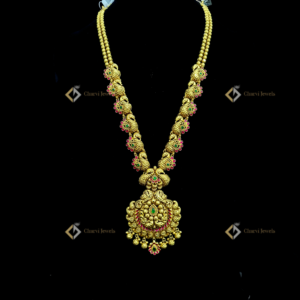 Peacock Emerald Gold Necklace - Contemporary wedding jewellery collections in Coimbatore