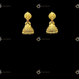 Peacock Sculpted Gold Jhumka earrings - Wedding jewellery store near DB Road RS Puram