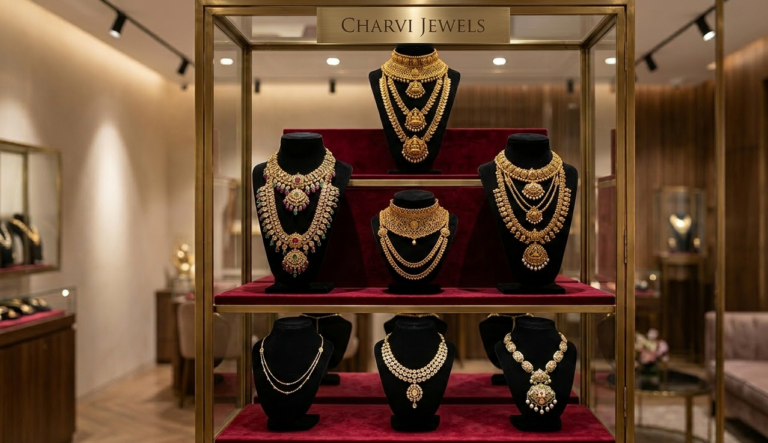 Latest design trends in gold jewellery for weddings including layered necklaces and bridal sets