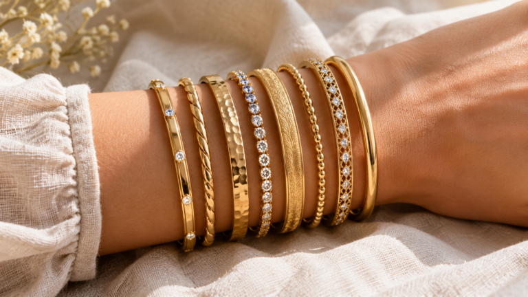 Elegant gold bangle designs from Charvi Jewels for every 2026 outfit